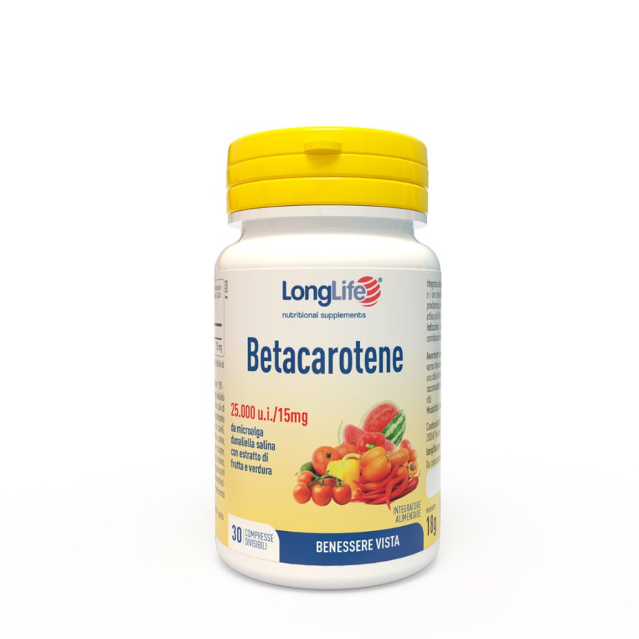 LongLife, Betacarotene 25.000, 30 Compresse