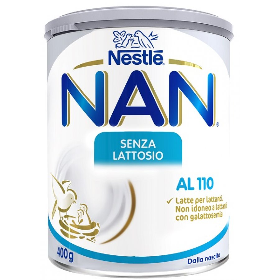 Nestlé - Nidina Nan Senza Lattosio AL 110 400g - Formula Senza Lattosio per Neonati