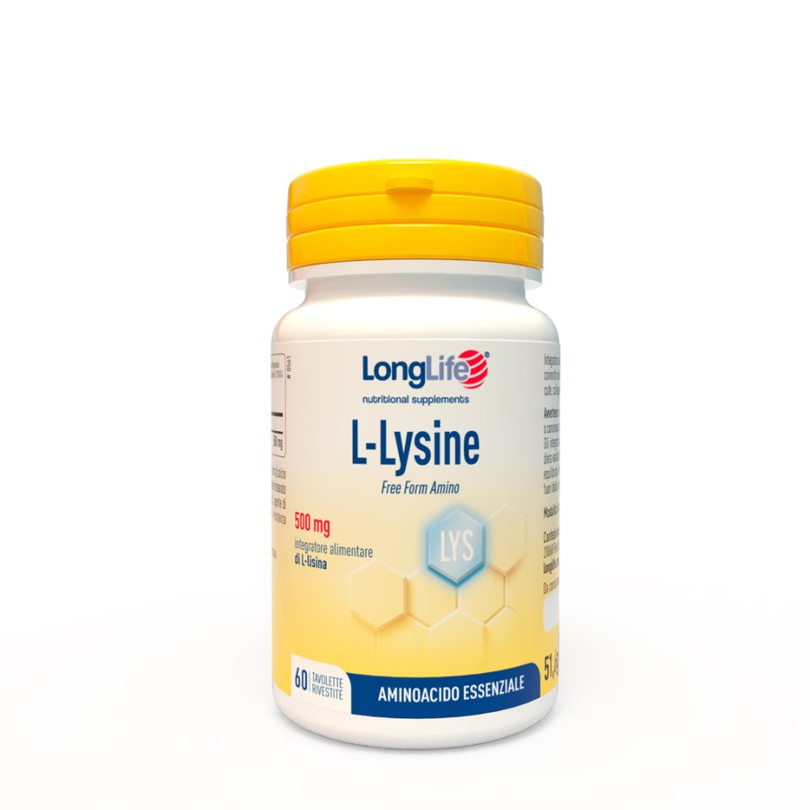LongLife, L-Lysine 500 mg, 60 Tavolette