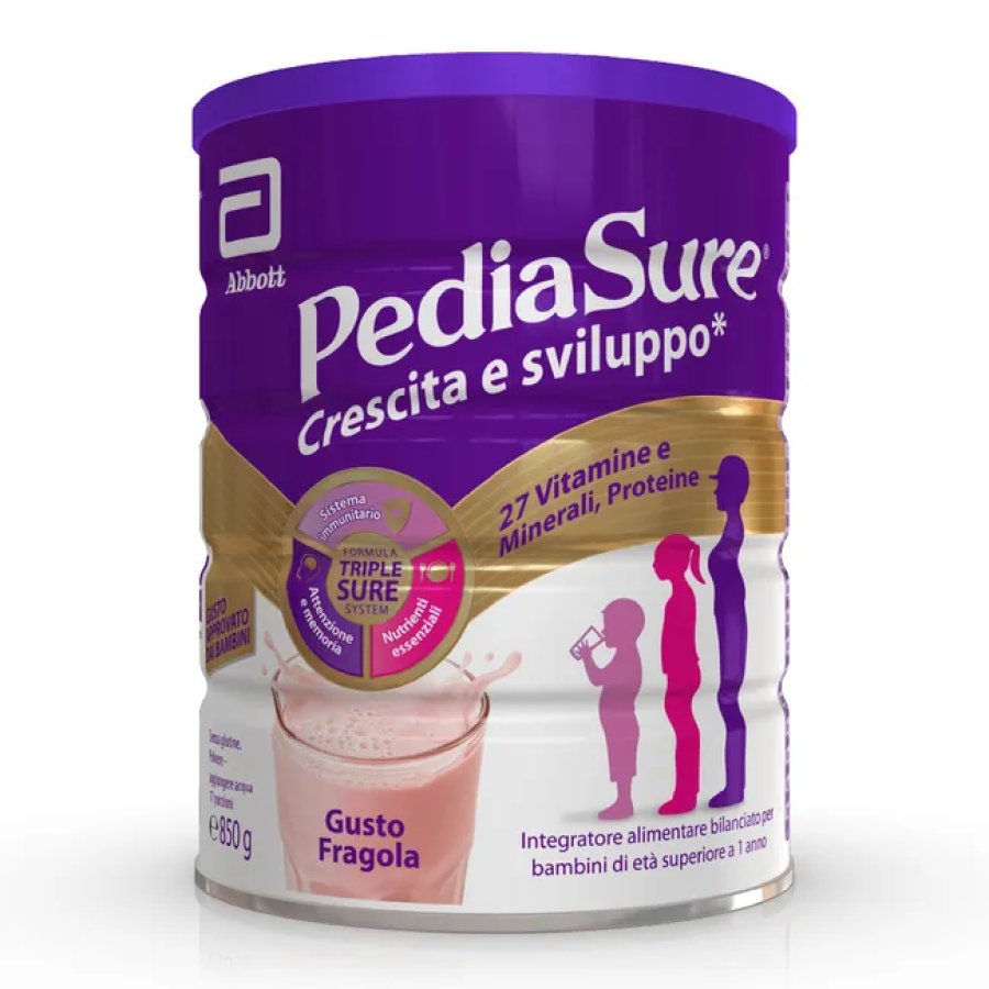 Abbott, Pediasure Crescita & Sviluppo Polvere Fragola, 850 g