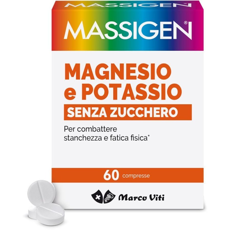 Massigen, Magnesio e Potassio Senza Zucchero, 60 Compresse