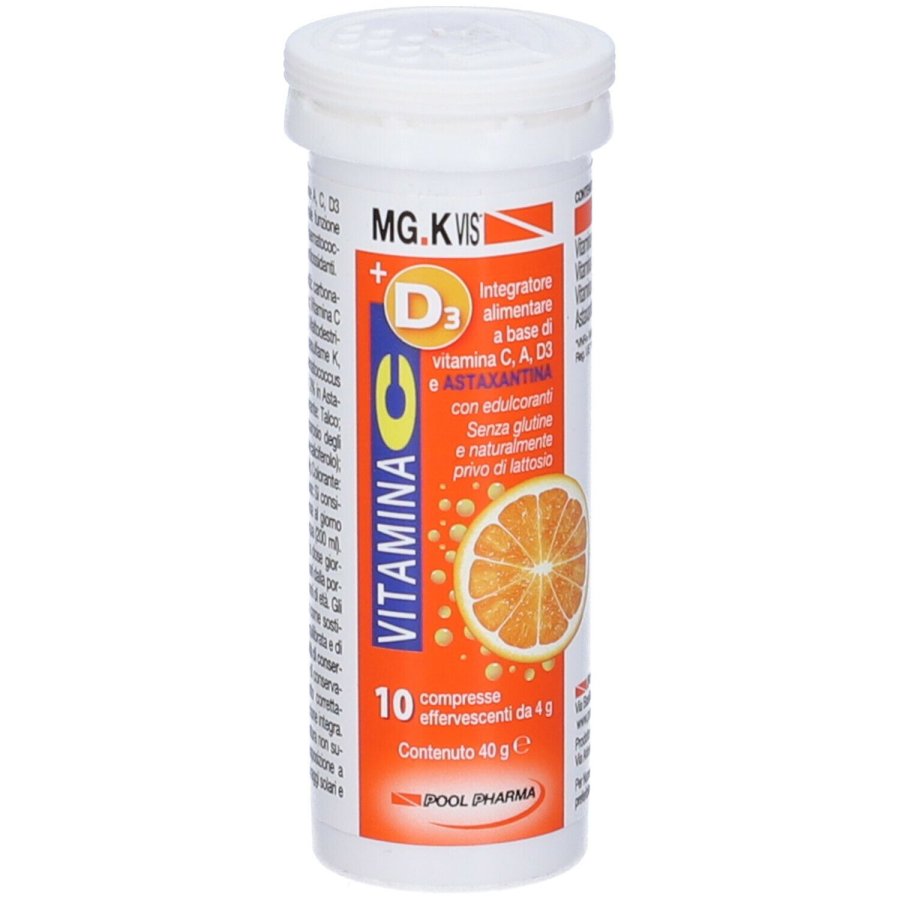 MG.K VIS Vitamina C + D3, 10 Compresse