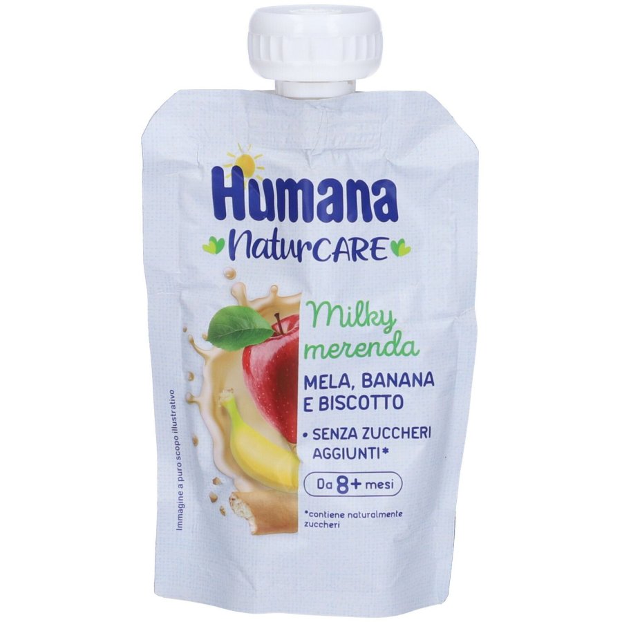 Humana, Milkymerenda Mela, Banana e Biscotto, 100 g
