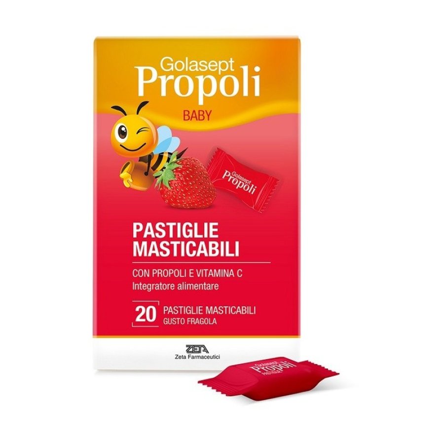Golasept, Propoli Baby Gusto Fragola, 20 Compresse