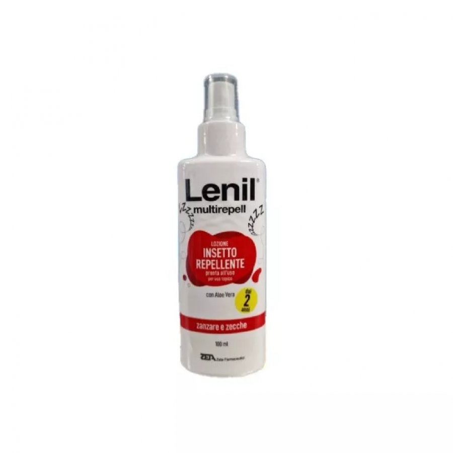 Lenil Multirepellente 100ml - Lozione Insetto Repellente Pronta all'Uso