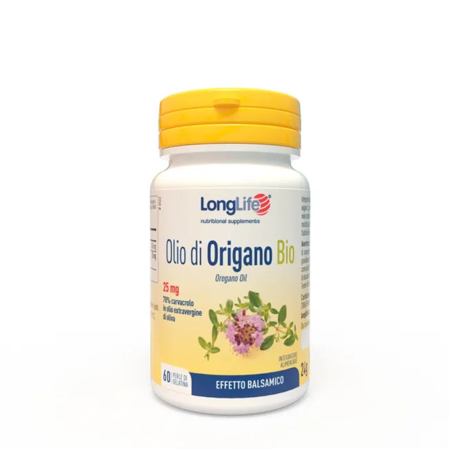 LongLife, Olio di Origano Bio, 60 Perle