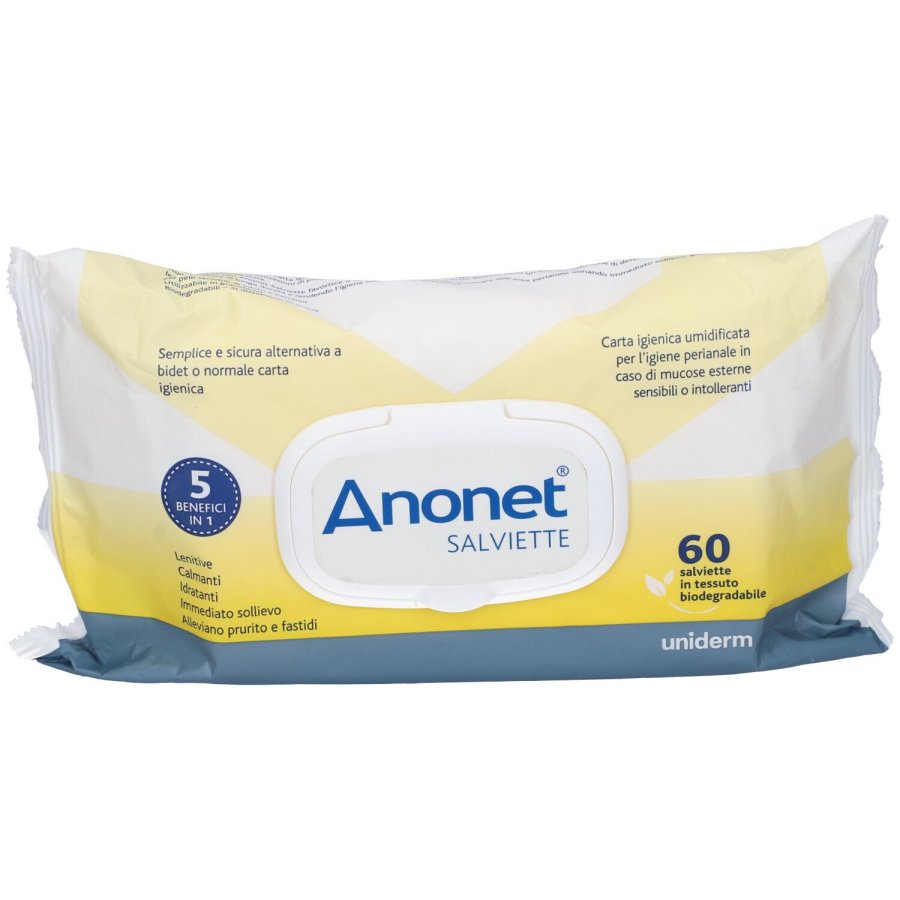 Uniderm, Anonet Salviette, 60 Pezzi