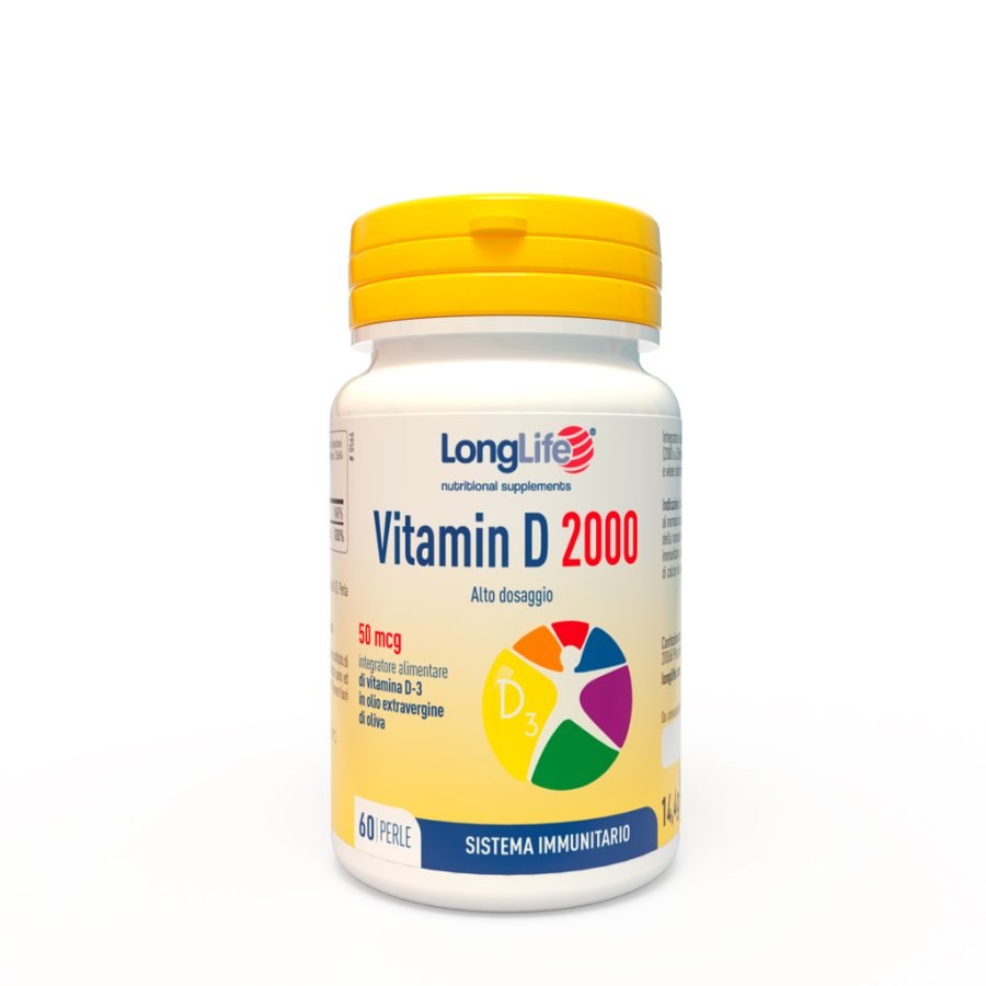LongLife, Vitamin D 2000 U.I. 50 mcg, 60 Perle