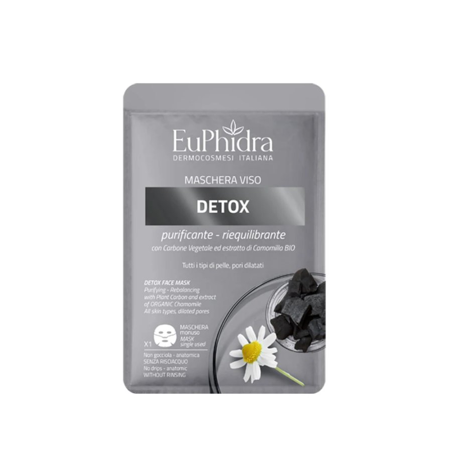Euphidra, Maschera Viso Detox Purificante e Riequilibrante, 1 Maschera