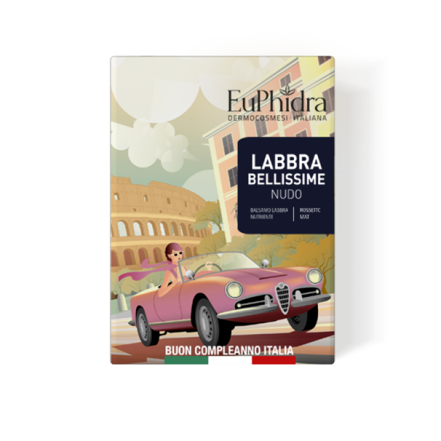 Euphidra Labbra Bellissime Rossetto Mat + Balsamo Labbra 01 Nudo - Trattamento Completo Labbra