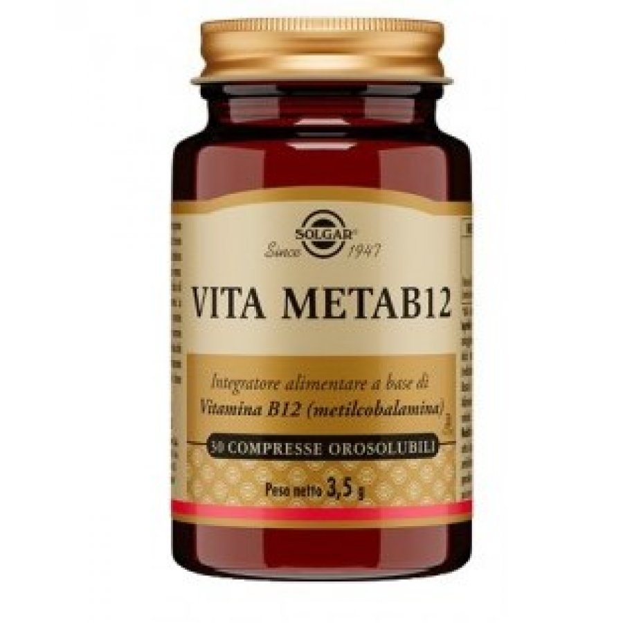 Solgar - Vita Meta B12 30 Tavolette - Integratore di vitamina B12 ad alta potenza