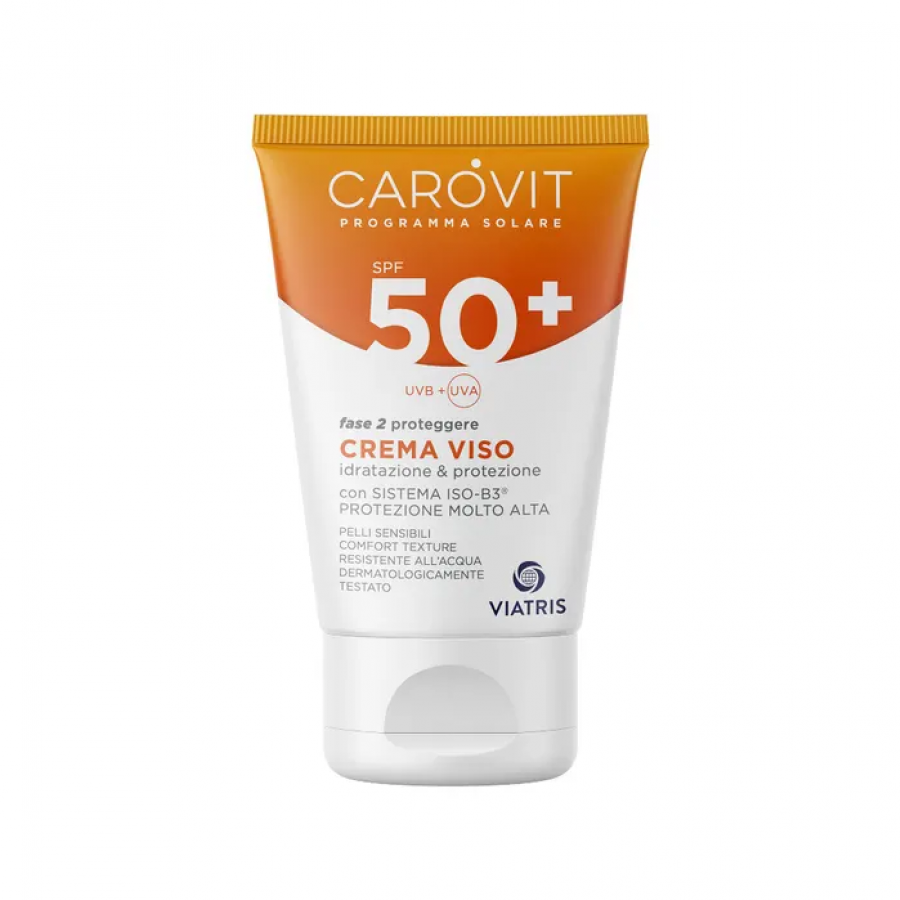 Carovit Solare Crema Viso SPF50+ 50ml - Crema Viso Protettiva