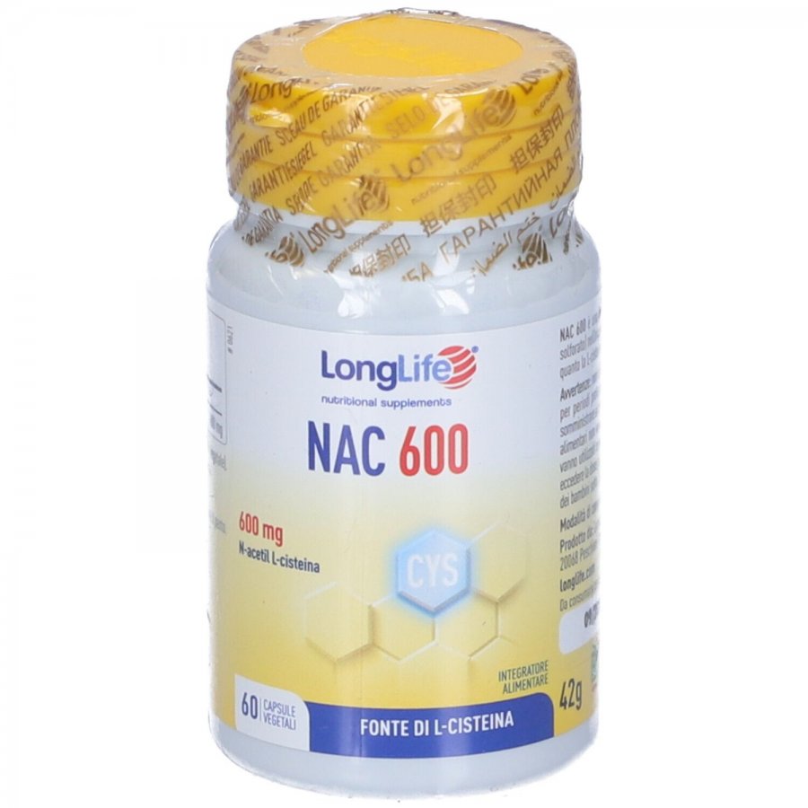 Longlife Nac 600mg 60 Capsule - Integratore Di N-acetil L-cisteina