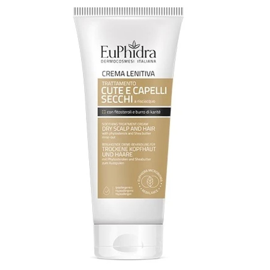 Euphidra Crema Lenitiva Cute e Capelli Secchi a Risciacquo, 200 ml Euphidra Crema Lenitiva Cute e Capelli Secchi a Risciacquo, 200 ml