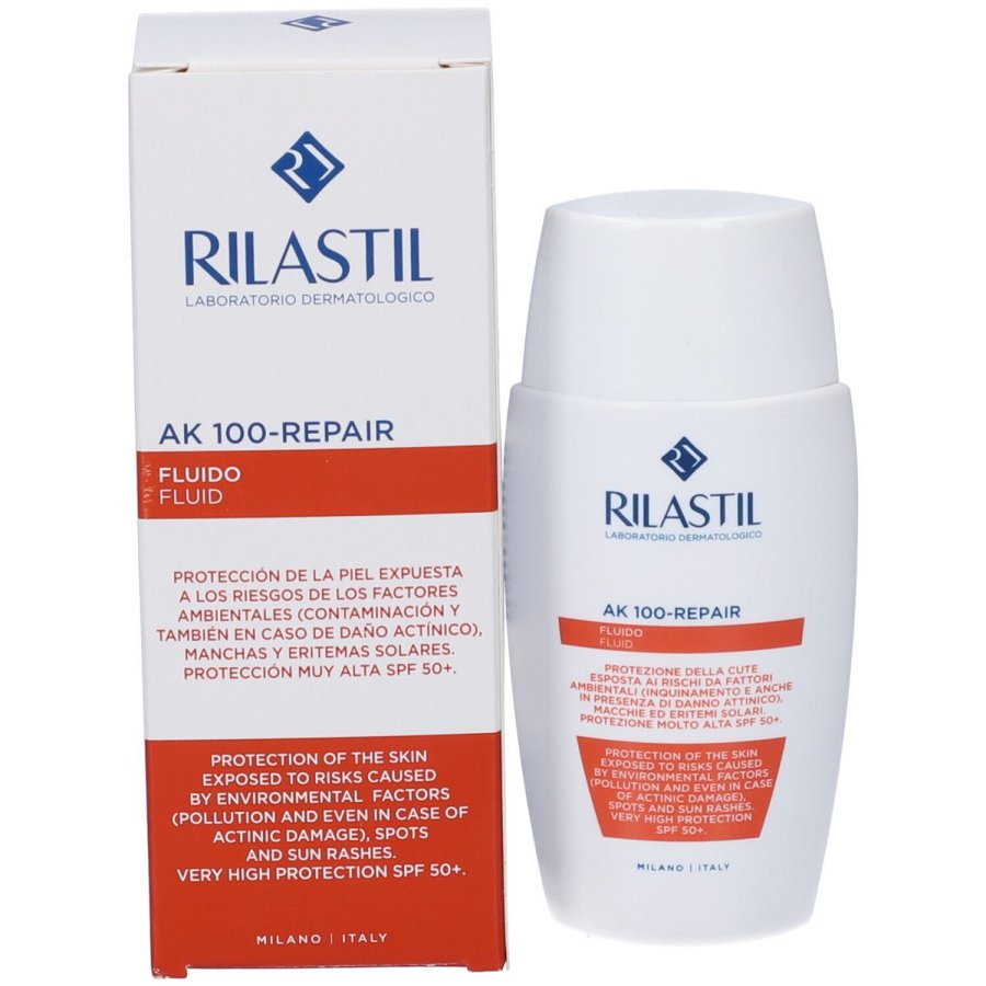 Rilastil AK Repair 100 Fluido Solare Pelli Sensibili 50ml SPF50+