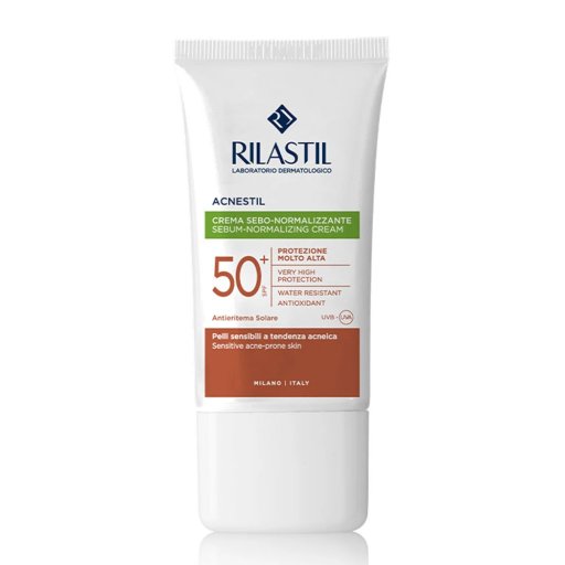 Rilastil Acnestil Crema Sebo Normalizzante Solare SPF 50+ Viso 40 ml