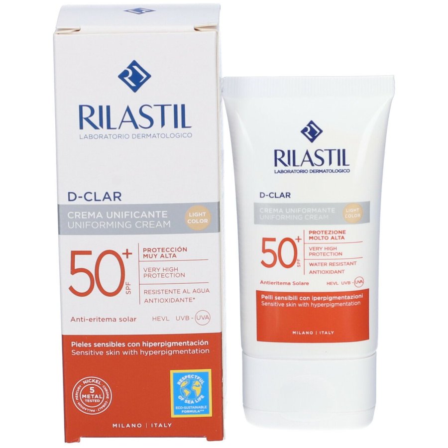 Rilastil D-Clar Crema Solare Colorata Viso SPF50+ Light Color 40ml