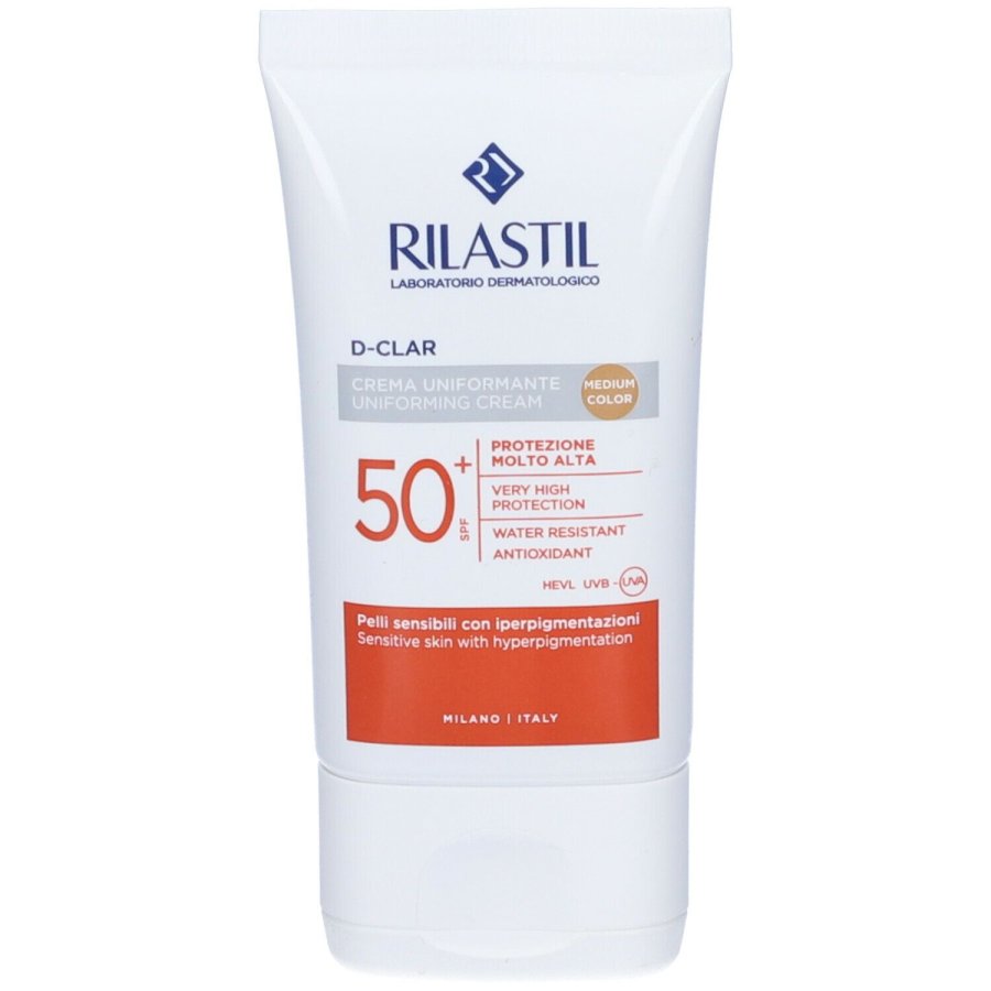 Rilastil D Clar Crema Uniformante Solare Colorata SPF 50+ Viso Medium Color 40ml