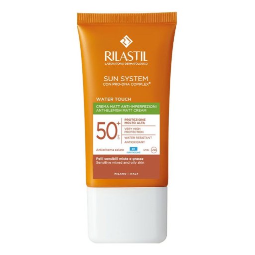 Rilastil Sun System Water Touch Matt Crema Solare SPF 50+ Anti Imperfezioni Viso 50ml