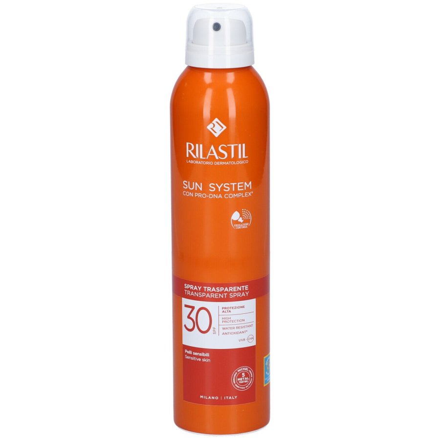 Rilastil Sun System Spray Trasparente Solare SPF 30 Corpo 200ml