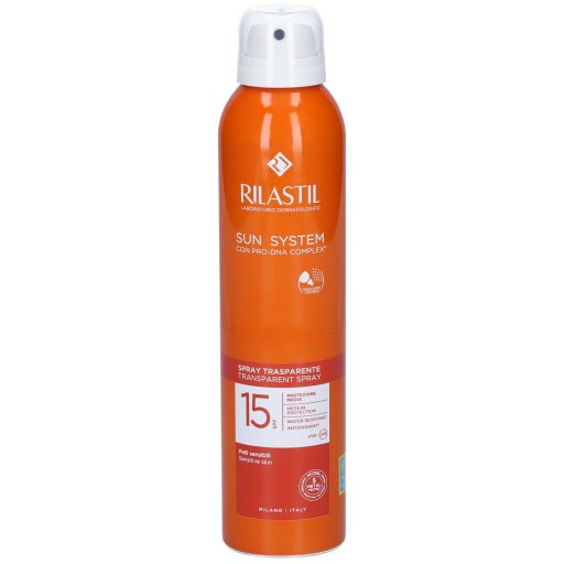Rilastil Sun System Spray Trasparente Solare SPF 15 Corpo 200ml