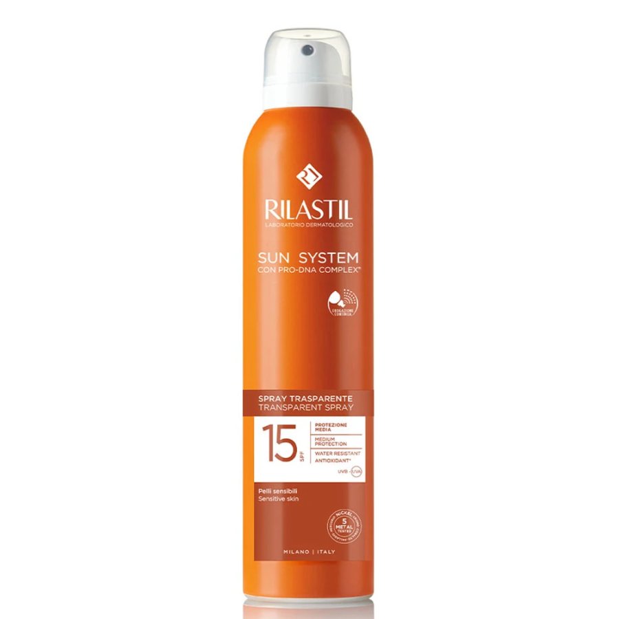 Rilastil Sun System Spray Trasparente Solare SPF 15 Corpo 200ml