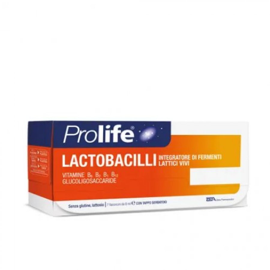 Prolife Lactobacilli 7 Flaconcini da 8ml - Integratore di Fermenti Lattici con Vitamine B