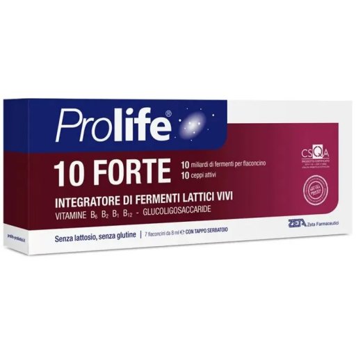 Prolife 10 Forte 7 Flaconcini da 8ml - Integratore Fermenti Lattici e Vitamine