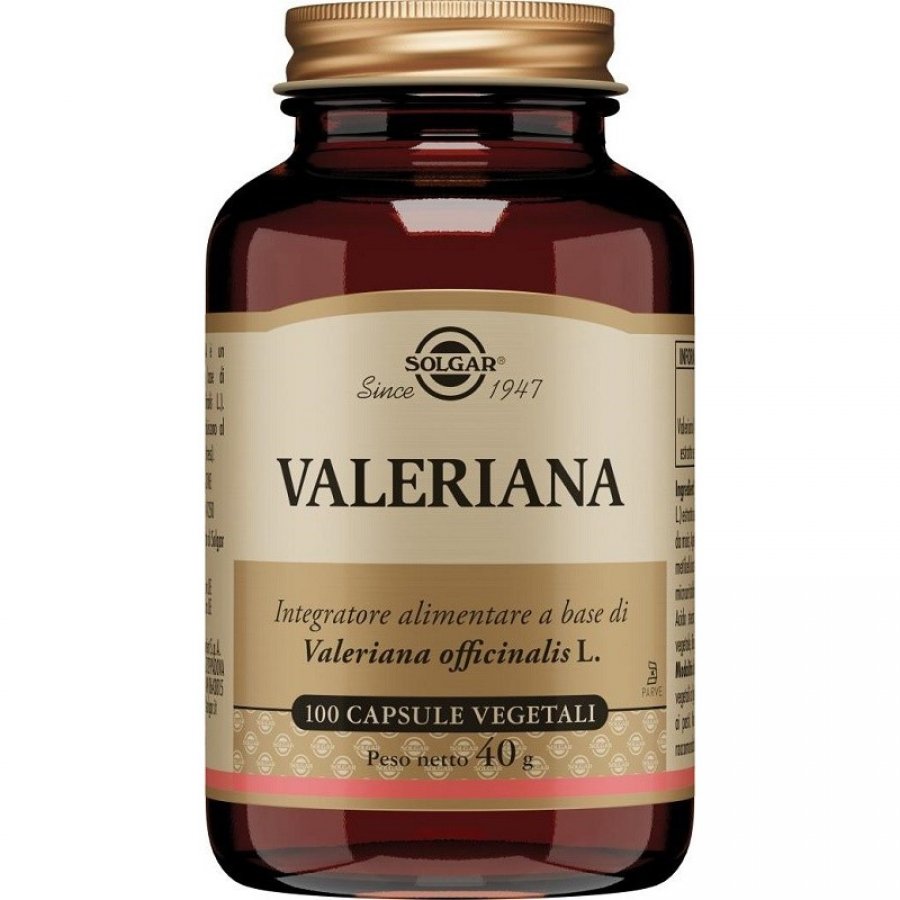 Solgar - Valeriana 100 Capsule Vegetali: Integratore di Valeriana per il Sonno e il Relax