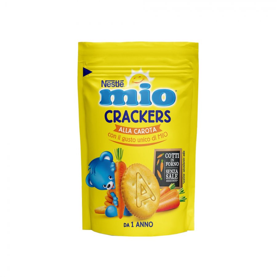 Nestlé Mio Snack Crackers alla Carota per Bambini 1 Anno+ 100g - Alimentazione Sana e Gustosa per Bambini