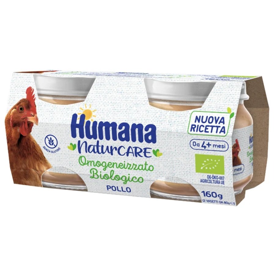Humana, Omogeneizzato Pollo Biologico, 2 x 80 g