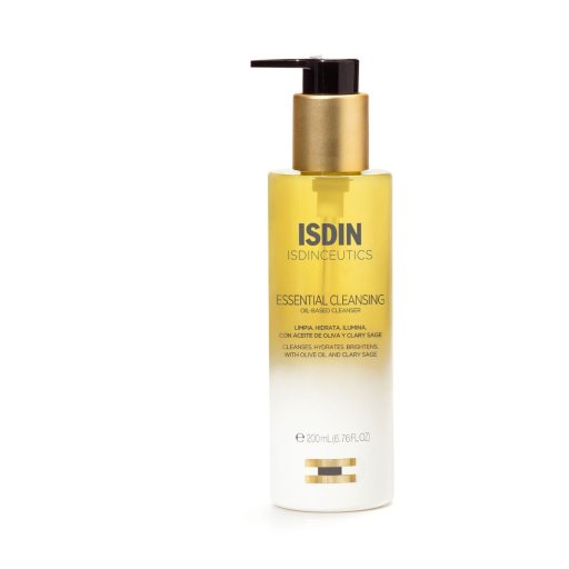ISDIN, Isdinceutics Essential Cleansing Olio Detergente Viso, 200 ml