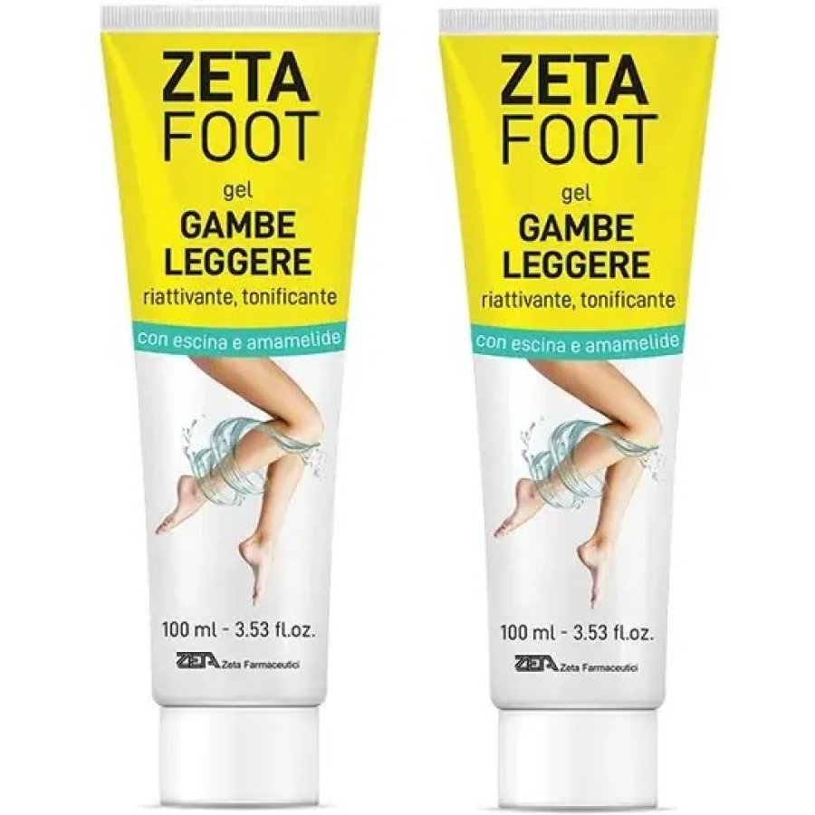 Zeta Foot Abbinata Gel Gambe Leggere, 2 x 100 ml