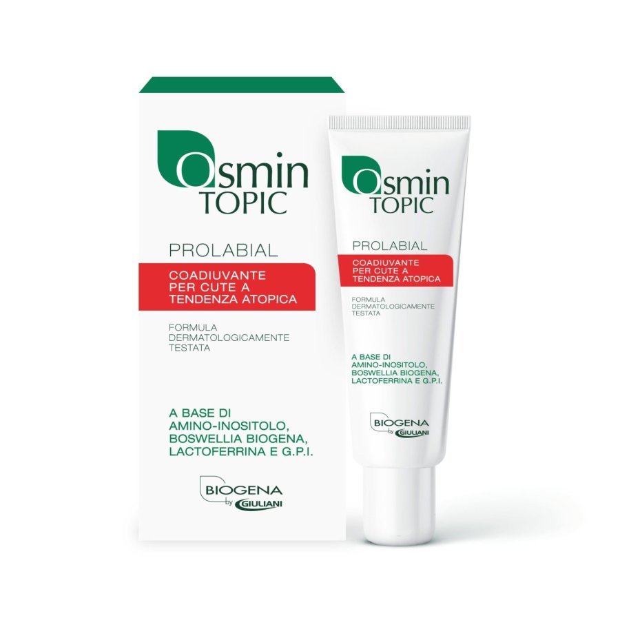 Osmin Topic Prolabial Crema Protettiva e Riparatrice Labbra, 15 ml