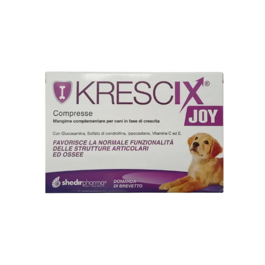 Krescix Joy Mangime Complementare per Cani in Fase di Crescita 90 Compresse - Sostegno Nutrizionale Essenziale per lo Sviluppo del Tuo Cucciolo