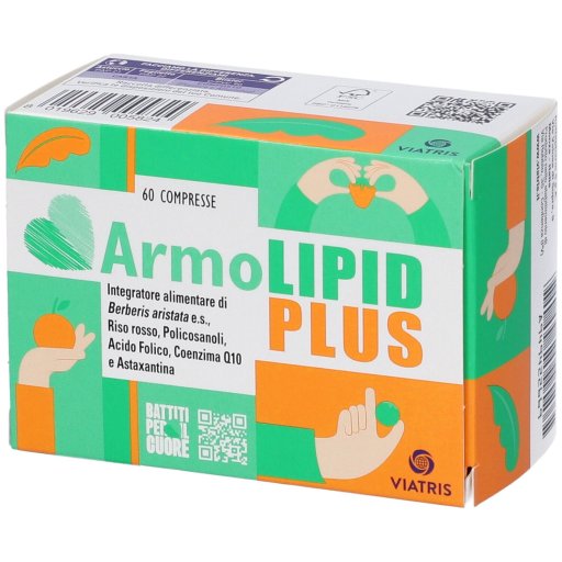 ArmoLipid Plus, Integratore per Colesterolo e Trigliceridi,  Berberis Aristata e Riso Rosso Fermentato, 60 Compresse