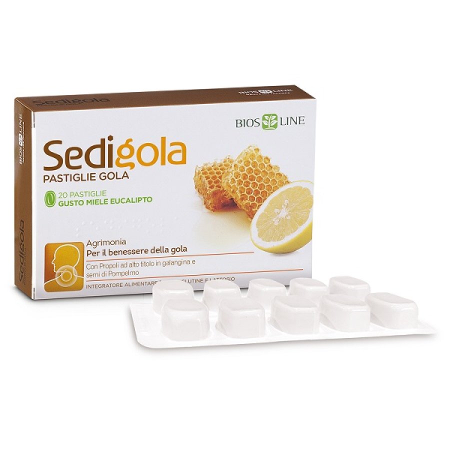 Sedigola Pastiglie Gola Propoli Eucalipto e Menta, 20 Pastiglie Sedigola Pastiglie Gola Propoli Eucalipto e Menta, 20 Pastiglie