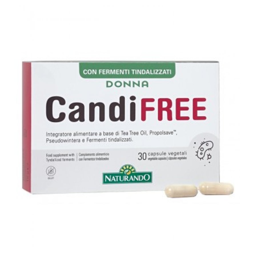 Naturando Donna Candifree - Integratore con Fermenti Tindalizzati e Tea Tree Oil - 30 Capsule Vegetali