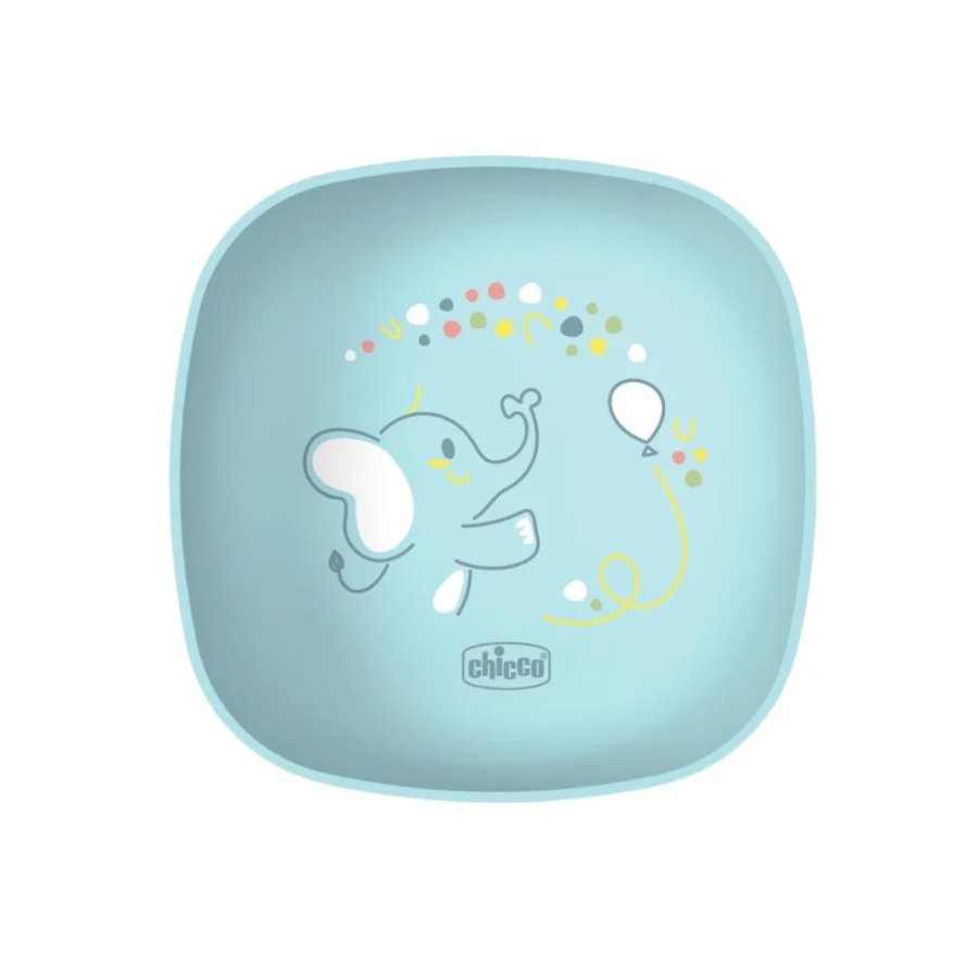 Chicco Ciotola con Coperchio Silicone Azzurra 6m+, 1 Pezzo