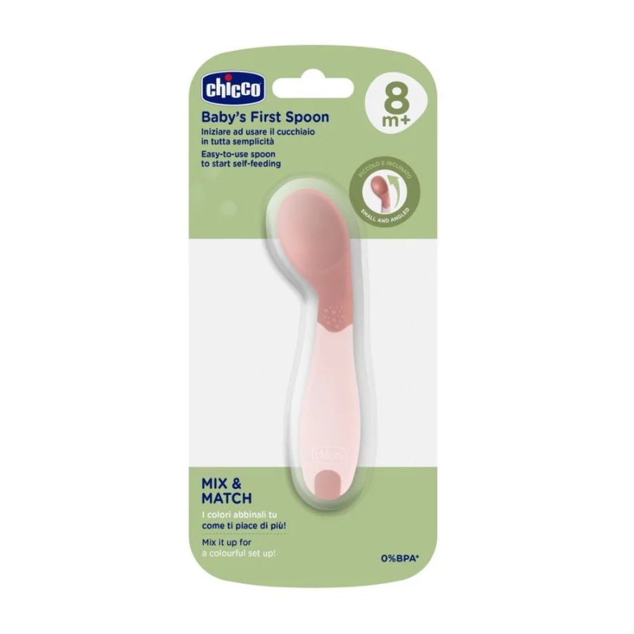 Chicco Primo Cucchiaio Bambino Rosa 8m+, 1 pezzo Chicco Primo Cucchiaio Bambino Rosa 8m+, 1 pezzo