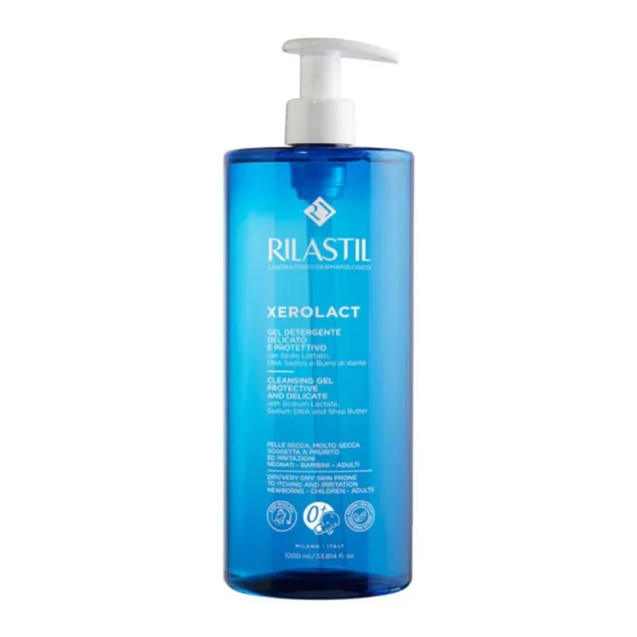 Rilastil Xerolact - Gel Detergente Delicato e Protettivo Schiumogeno pH 5.5, 1000ml