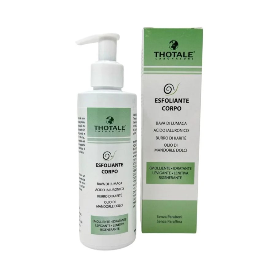 Thotale Bava di Lumaca, Esfoliante Corpo Emolliente Idratante Levigante, 200 ml