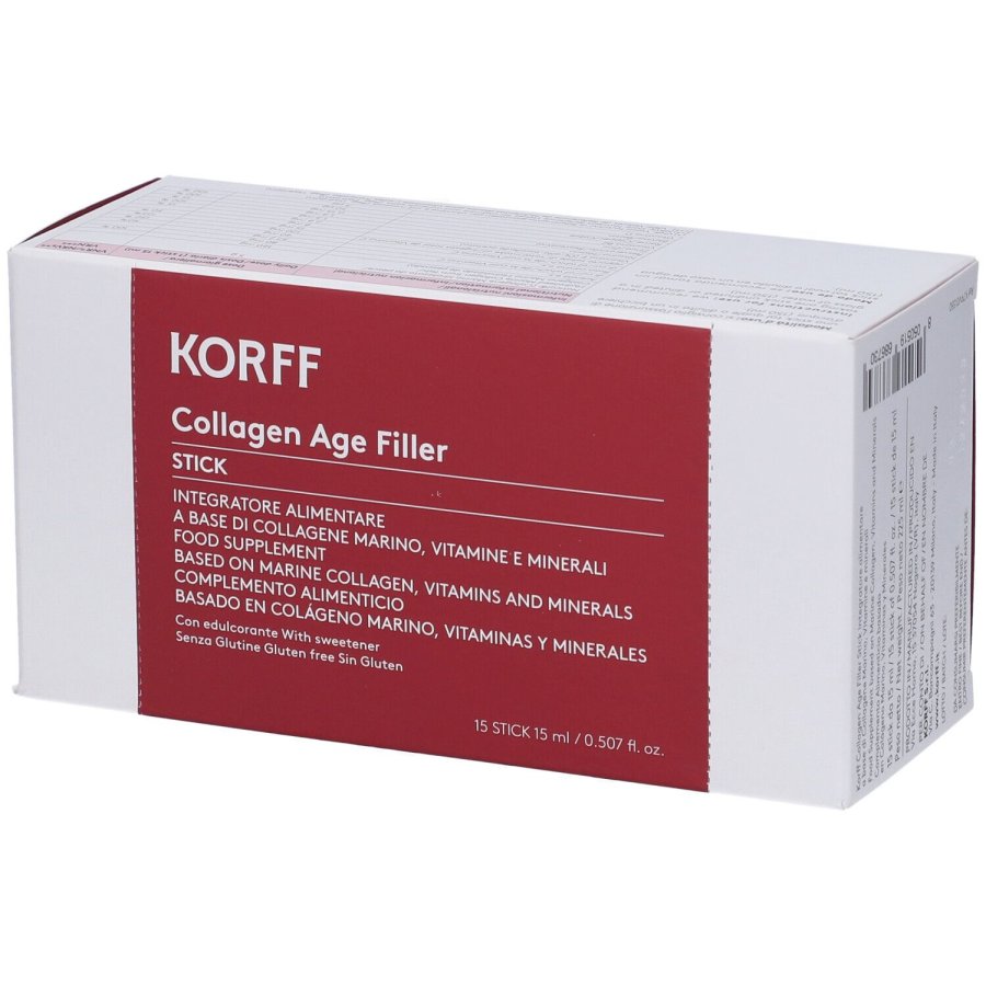 Korff Collagen Age Filler - Integratore Antiossidante Bellezza Pelle, 15 Stick