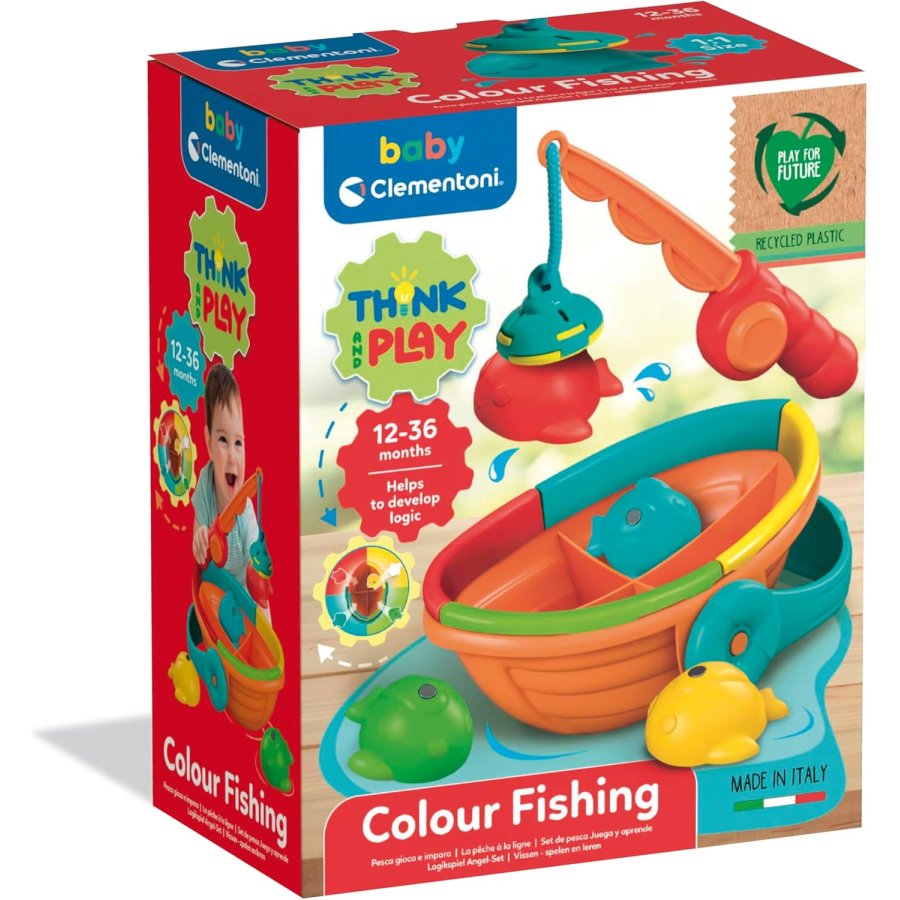 Clementoni Think & Play Colour Fishing Gioco Educativo 12-36 mesi