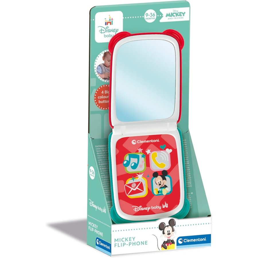 Clementoni Mickey Flip Phone Disney Gioco Smartphone Bambini 9-36 mesi
