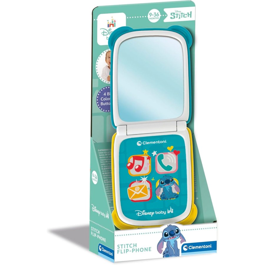 Clementoni Stitch Flip Phone Gioco Smartphone per Bambini 9-36 mesi