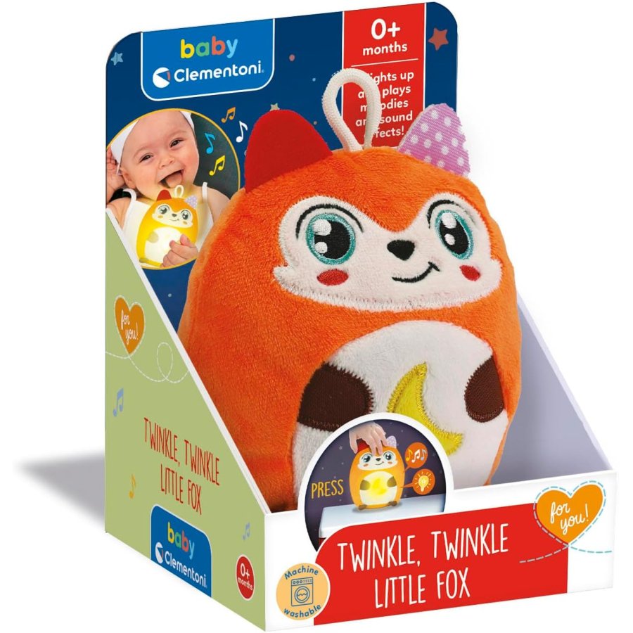 Clementoni Twinkle Twinkle Little Fox Luce Notturna Peluche Neonati 0+ mesi