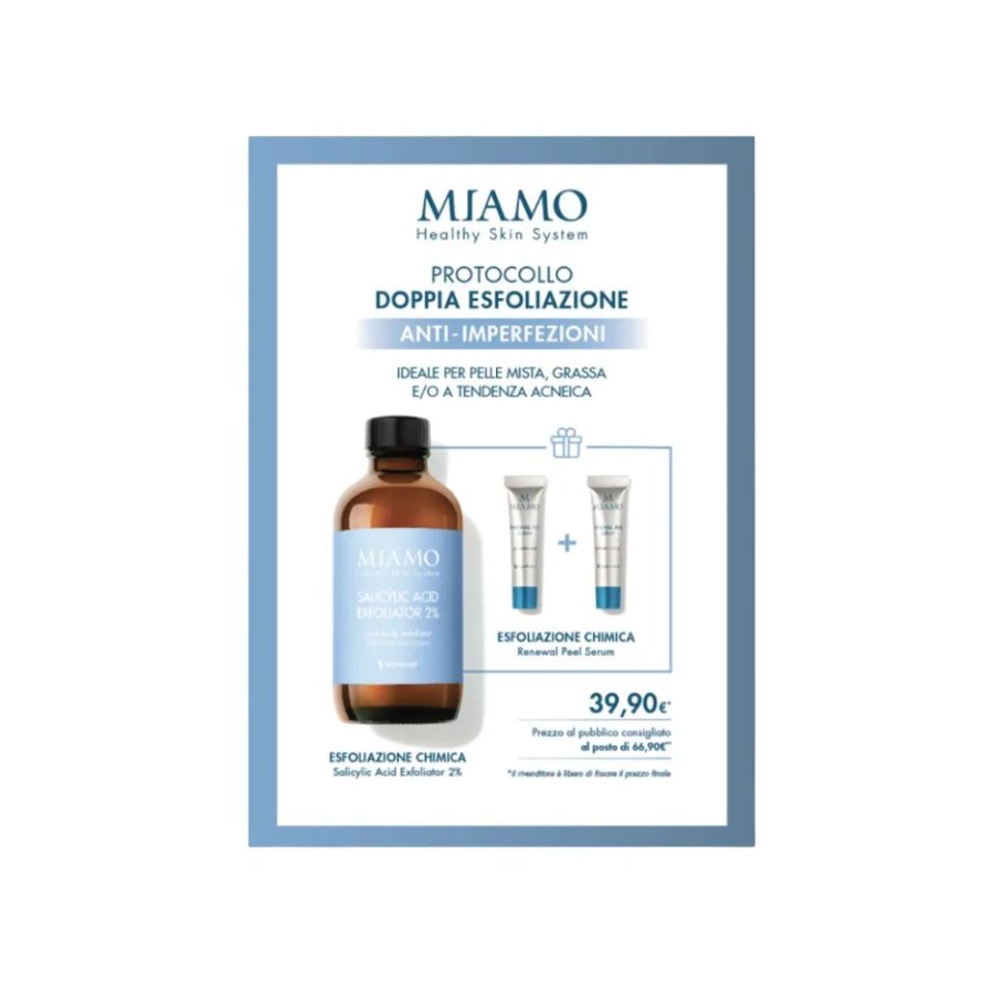 Miamo, Protocollo Doppia Esfoliazione Anti ImperfezionI, 120 ml + 2 x 5 ml