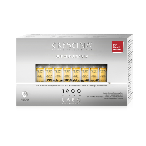Crescina Superformula Isole Follicolari 1900 Uomo 20 Fiale – Trattamento Intensivo Ricrescita Capelli