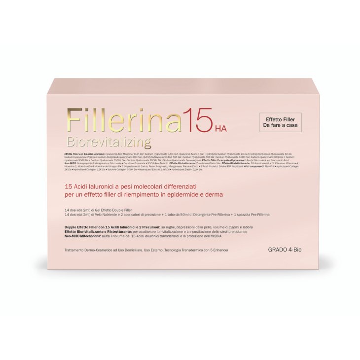 Fillerina 15HA Biorivitalizzante Trattamento Intensivo Grado 4 – 2x30 ml + 50 ml - Trattamento Antiage e Rimpolpante